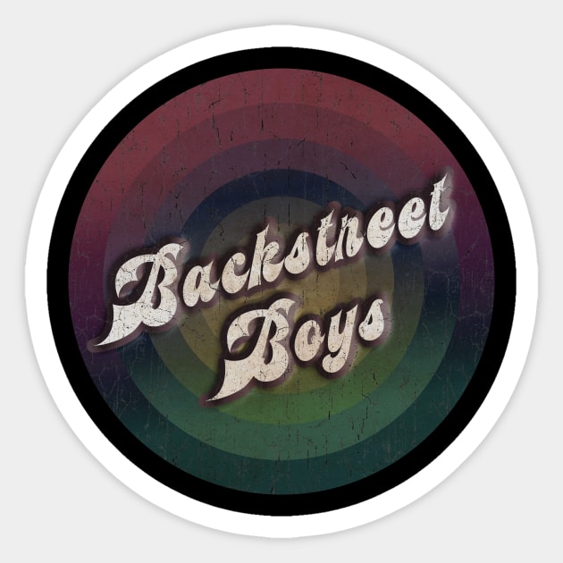 retro vintage circle Backstreet Boys Sticker by NamaMarket01
